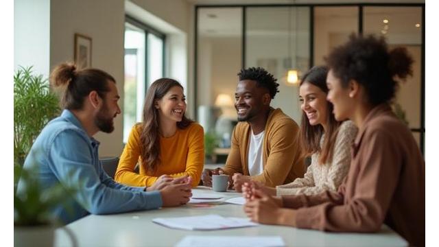 Culture d’entreprise moderne en équipe