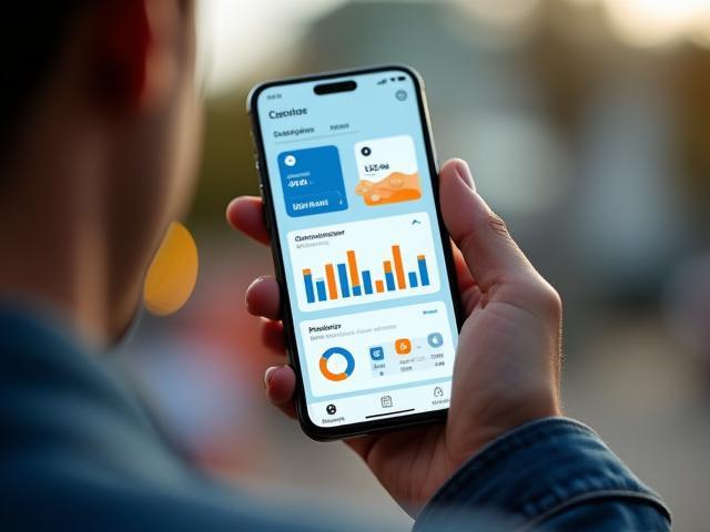 Capture d’écran de l’application mobile FinancePlus pour gestion financière